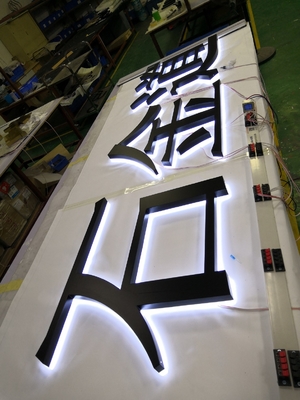 Free Standing Backlit 3D Letters , 6500K Reverse Channel Letter Signs