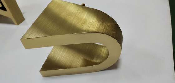 Large 3D 12mm Flat Cut Decorative Metal Letters 620*620*90mm