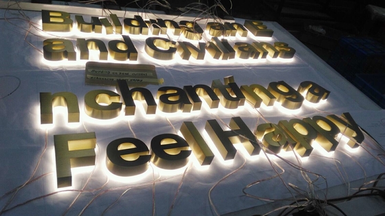 Wall Decor Backlit Channel Letter Signs 3D Custom 6500K