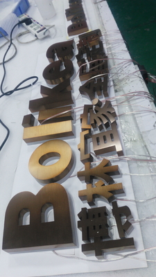 Outdoor Engraving 3D Backlit Signage / Custom 3D Metal Signs 2500K