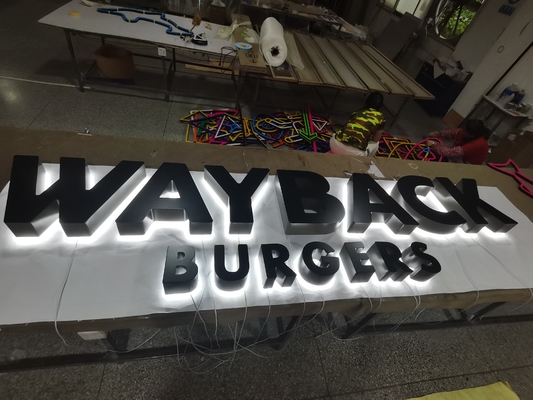 12mm-100mm 3D LED Letter Signs IP65 For Hospitals / Mall 50000 hours Lifetime
