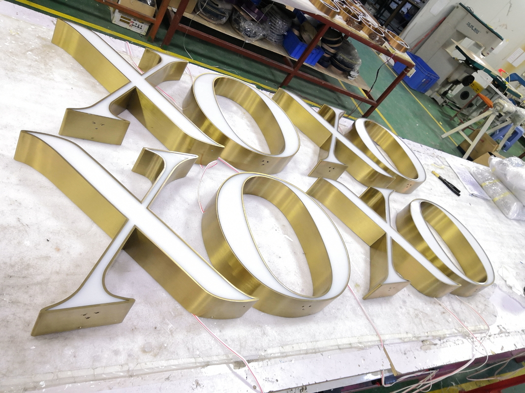 Building Facade Front Lit Channel Letter Sign Waterproof 120V