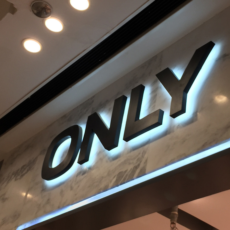 3D Logo Backlit Channel Letter Signs Milk White Acrylic / Polycarbonate