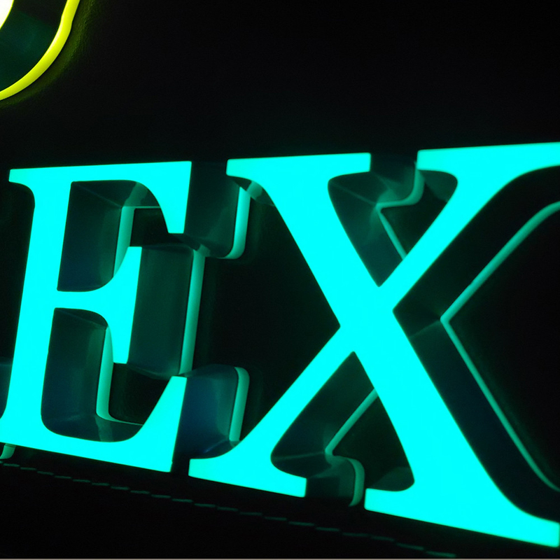 20mm-150mm Front And Back Lit Channel Letters , Custom Illuminated Advertising Signs