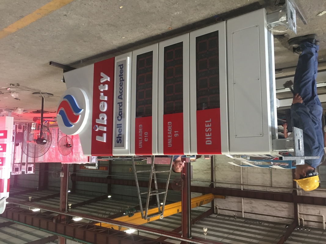 30mm ACM Commercial Pylon Signs Custom Brushed / Polished Finished