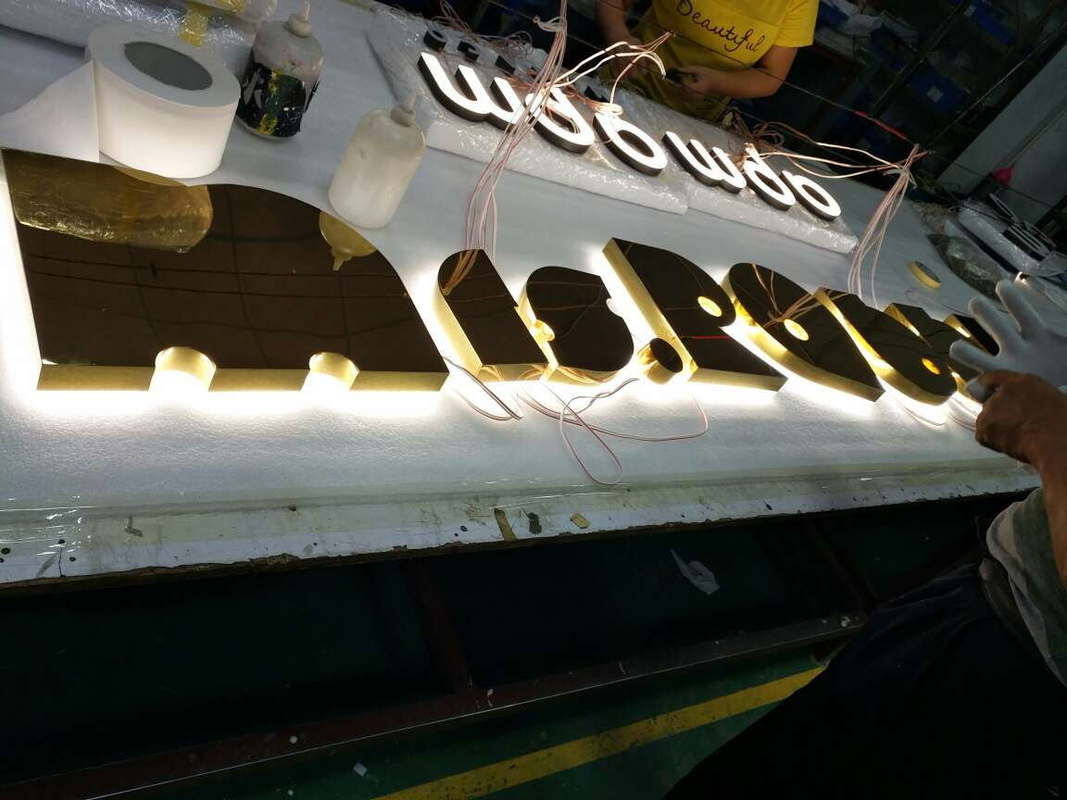 3D Custom Acrylic Lighted Channel Letter Signs 12000K For Bus Station Public Building