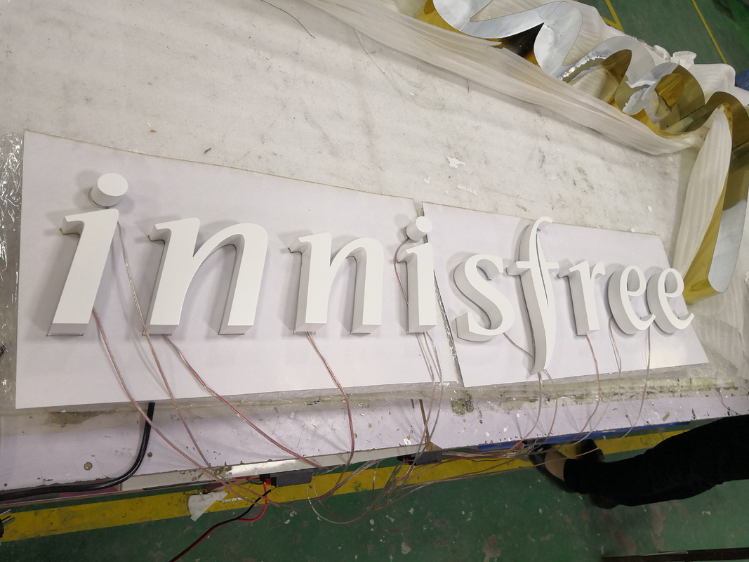 Illuminated Backlit Stainless Steel Letters Signs 5000K For Hospitals