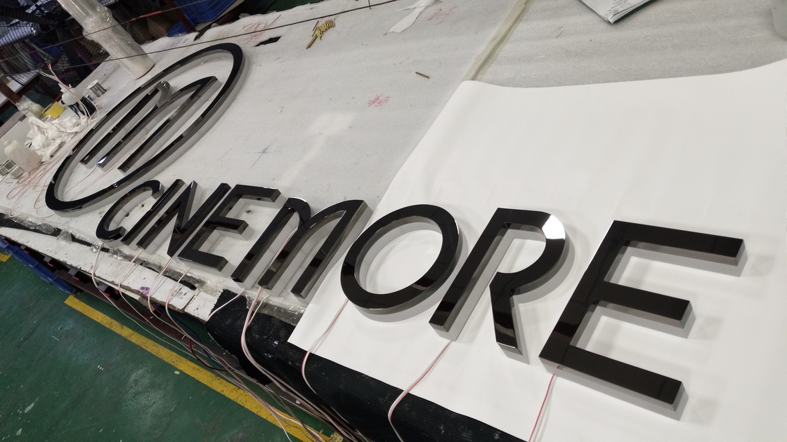 Illuminated Backlit Stainless Steel Letters Signs 5000K For Hospitals