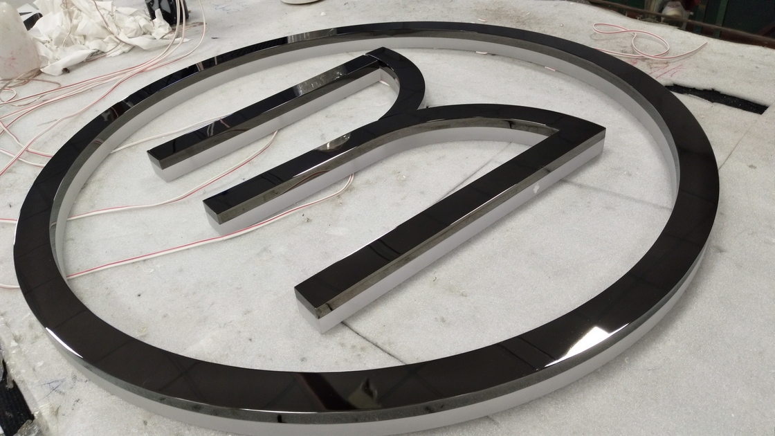 Illuminated Backlit Stainless Steel Letters Signs 5000K For Hospitals