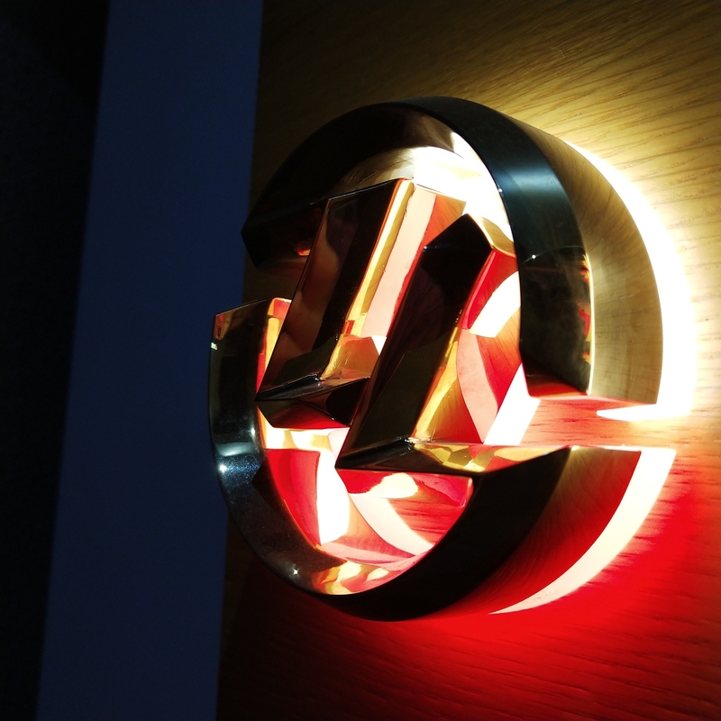 Stainless Steel Backlit Channel Letter Signs 40mm Depth 4000K