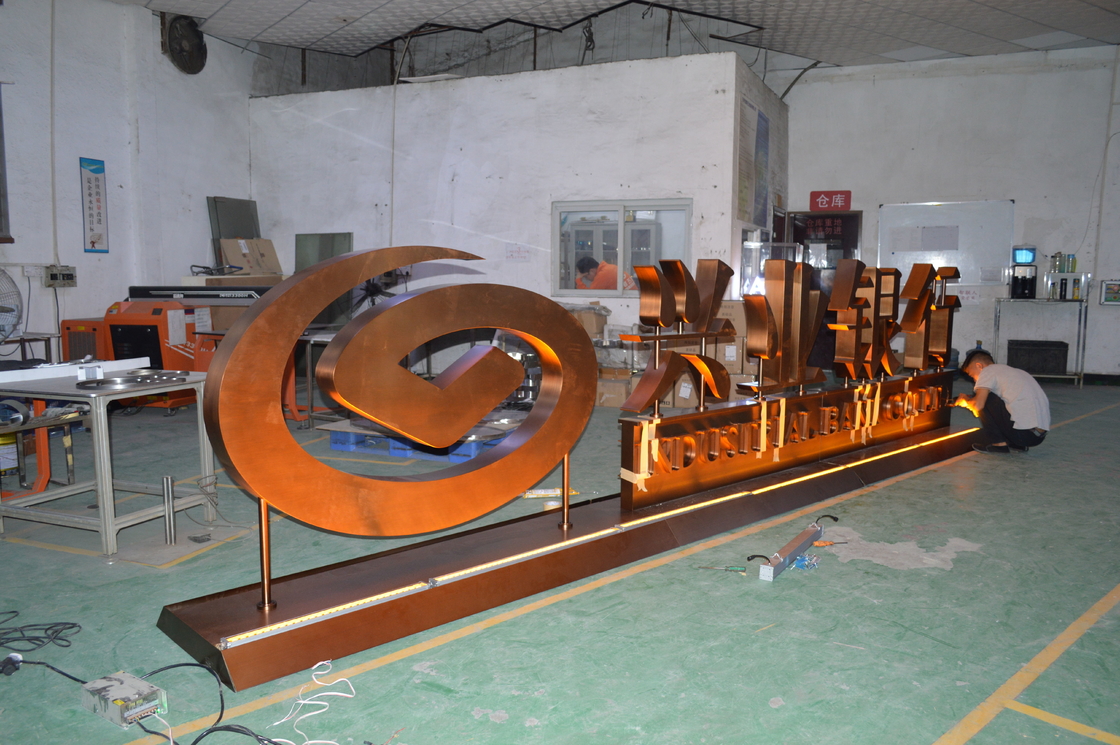 60mm Brushed Stainless Steel Letters , Decorative 3D Mirrored Letters