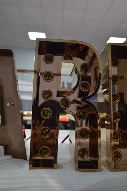Stainless Steel 3D LED Acrylic Signage , Outdoor Lighted Letters For Buildings