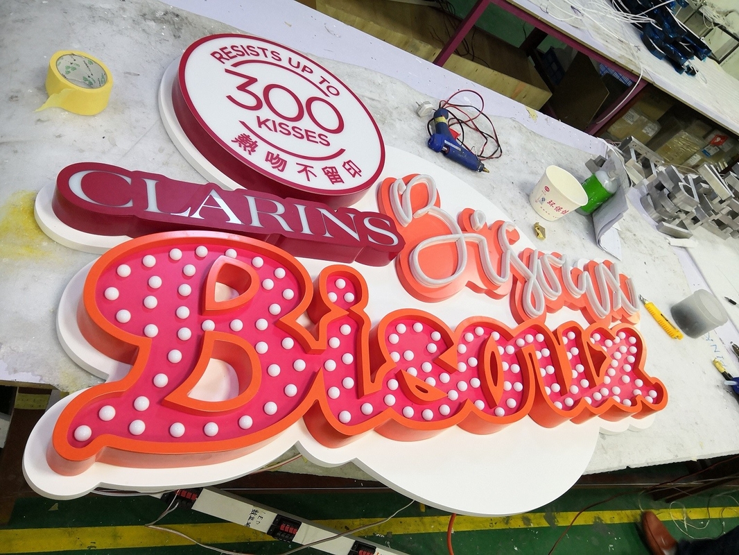 3D Illuminated Letters Signage Customized Size 3 Years Warranty