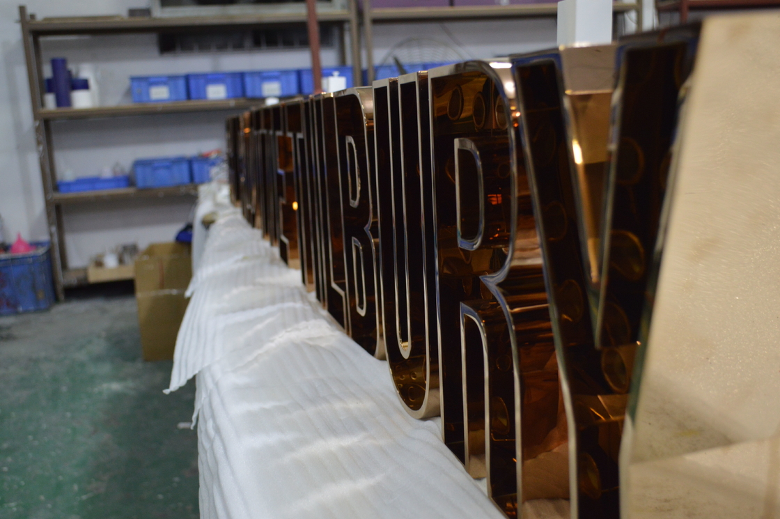 Custom 3D LED Letter Signs Aluminum / Acrylic Material 50000 Hours Lifetime