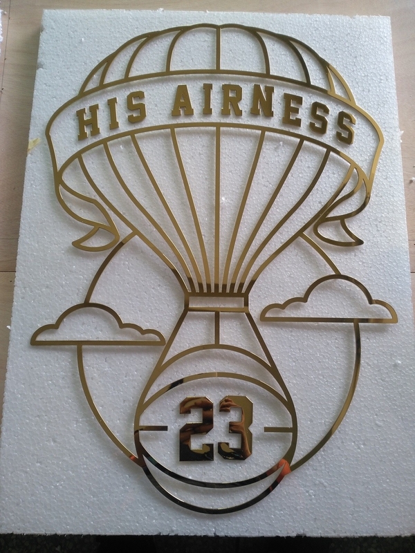 Aurora Decorative Custom Brushed Metal Signs , 3mm Stainless Steel Metal Letters