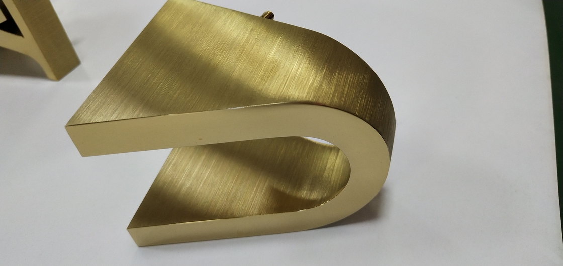 Large 3D 12mm Flat Cut Decorative Metal Letters 620*620*90mm