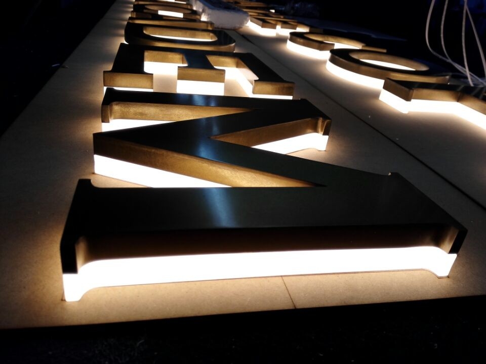 Wall Decor Backlit Channel Letter Signs 3D Custom 6500K