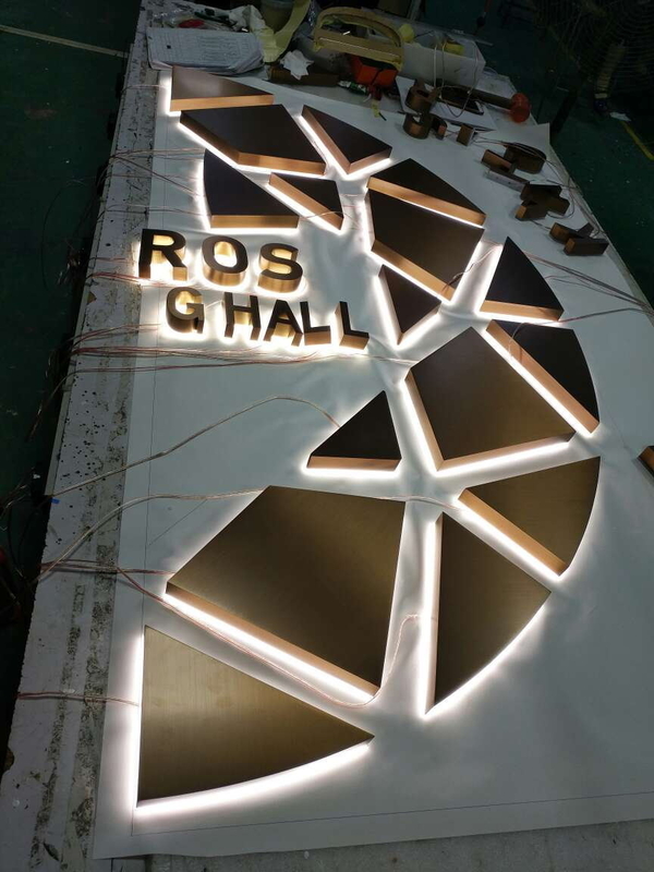Indoor Reverse Halo Lit Channel Letters 3000K 15mm For Building