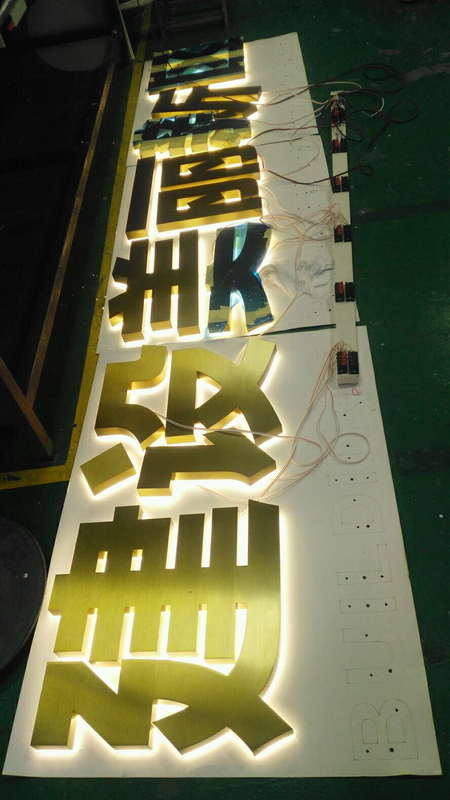 Indoor Reverse Halo Lit Channel Letters 3000K 15mm For Building