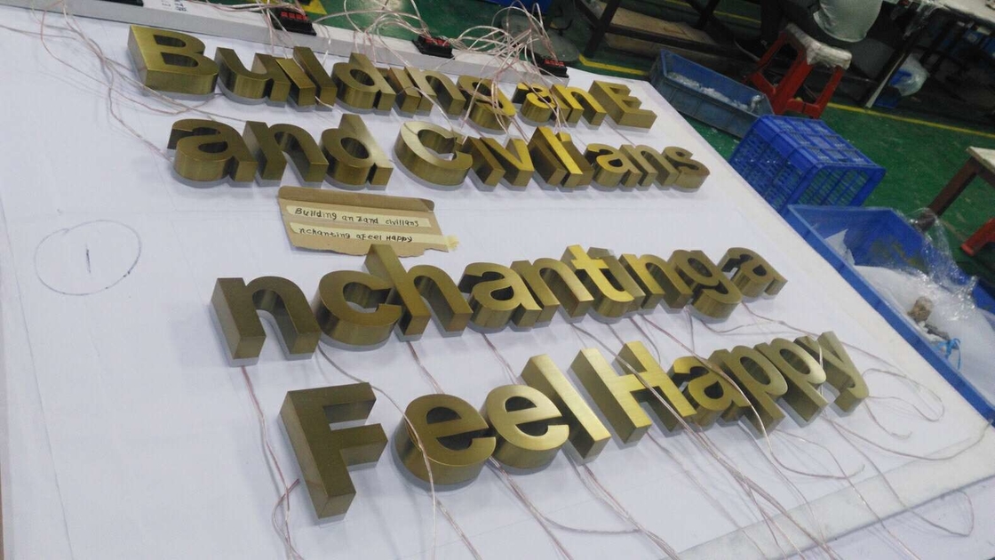 Wall Decor Backlit Channel Letter Signs 3D Custom 6500K
