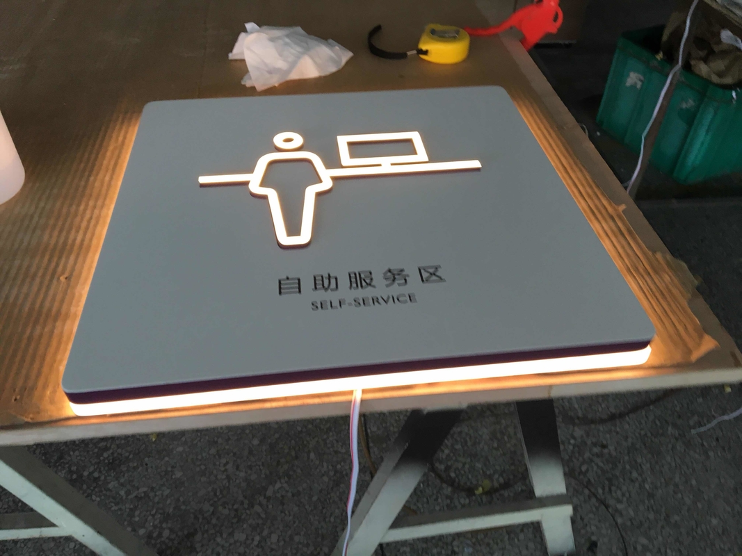 Wayfinding Event Directional Signage 220*220mm Wall Mounted / Hanging / Free Standing