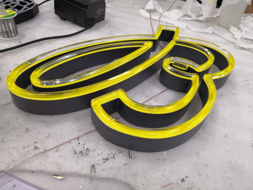 White Neon Channel Letter Signs 24.5mm Stainless Steel For Advertising