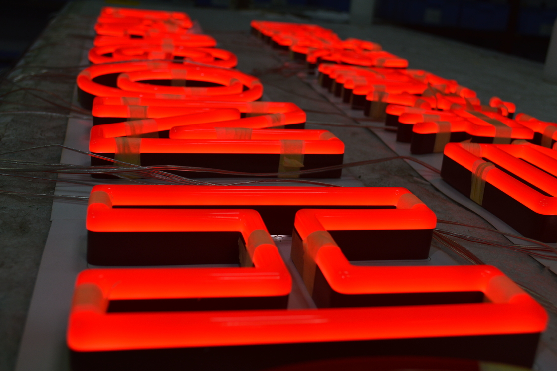 Mall Hanging Neon Channel Letter Signs 26mm Depth 50000 hours Lifetime