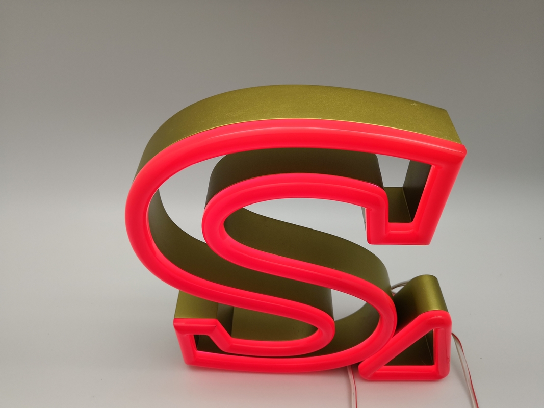 LED Faux Neon Channel Letter Signs Stainless Steel / Acrylic Material