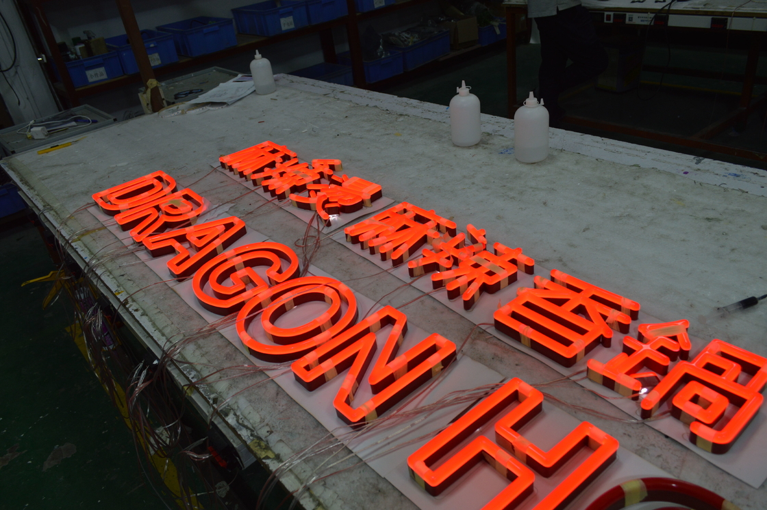 LED Faux Neon Channel Letter Signs Stainless Steel / Acrylic Material
