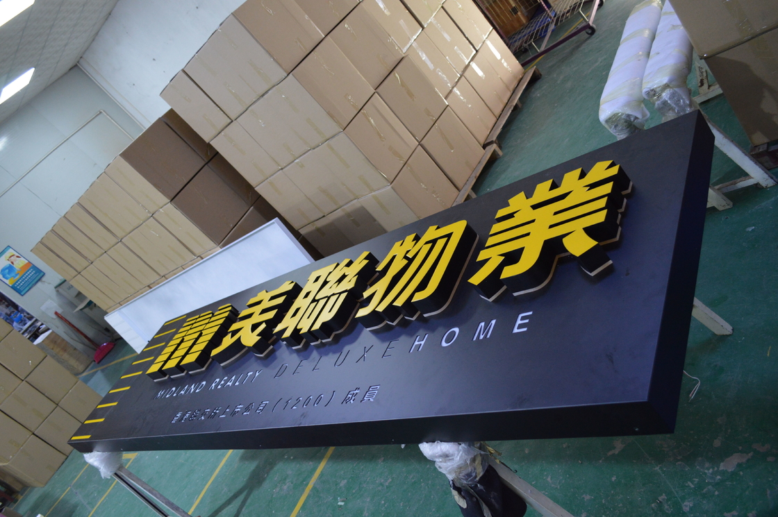 Outdoor Stainless Steel 3D LED Letter Signs PANTONE / RAL Wall Mounted Installation