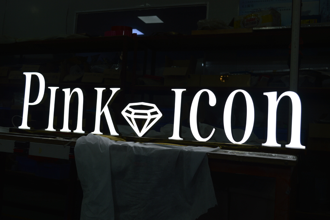 IP65 Custom Laser Cut Metal Signs 50mm Depth RoHs Certified