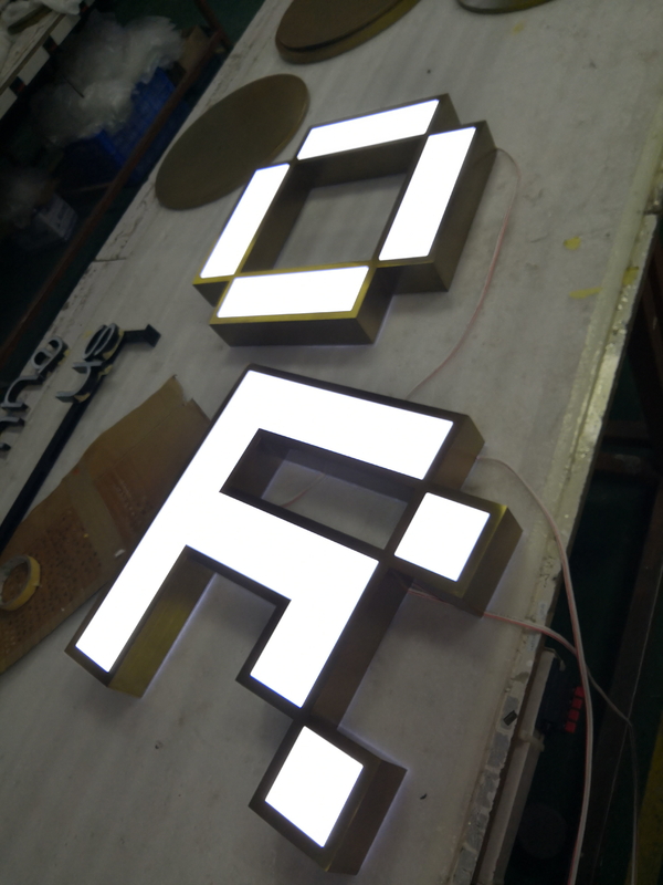 IP65 Custom Laser Cut Metal Signs 50mm Depth RoHs Certified