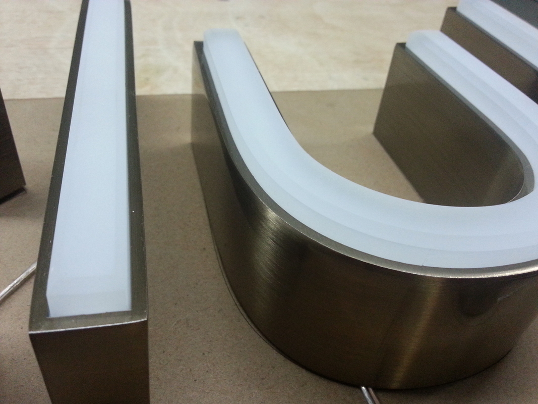 IP65 Custom Laser Cut Metal Signs 50mm Depth RoHs Certified