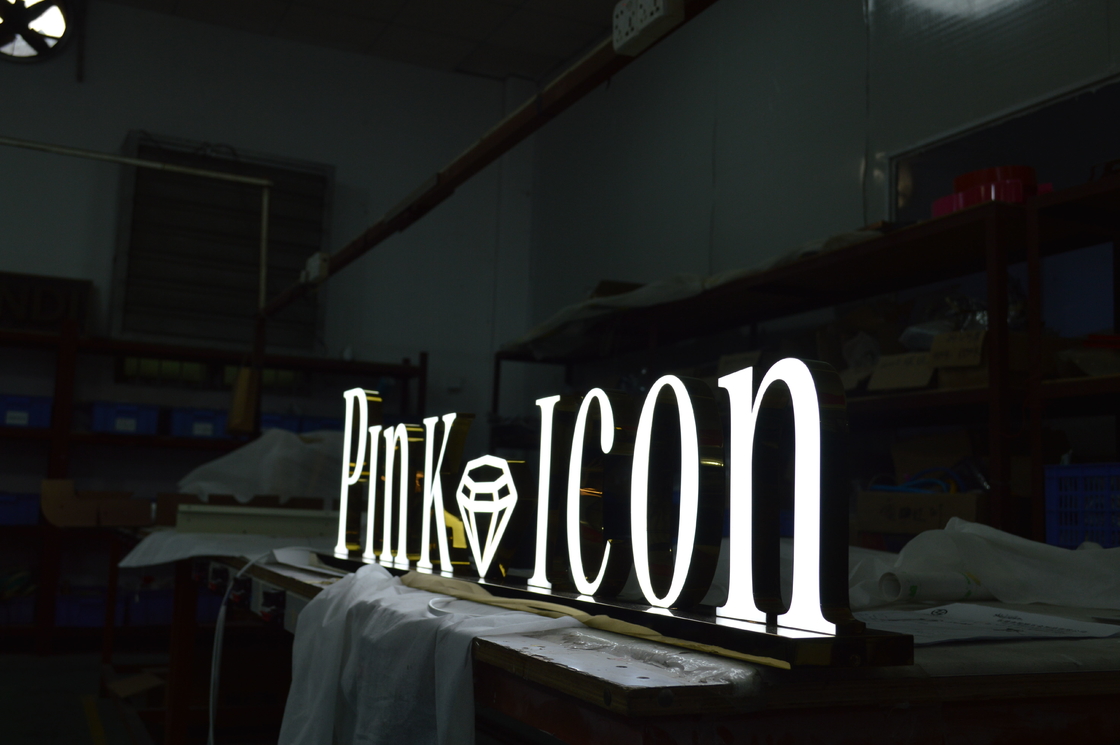 3D Acrylic Front Lit Channel Letter Sign PANTONE / RAL 40mm For Office