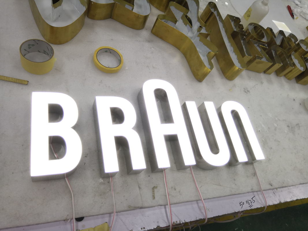 Outdoor Front Lit Channel Letter Sign 35mm 3D Embossed Acrylic Signage