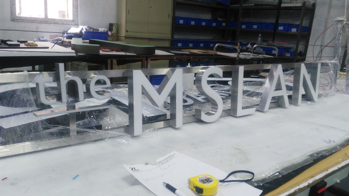 Outdoor Front Lit Channel Letter Sign 35mm 3D Embossed Acrylic Signage