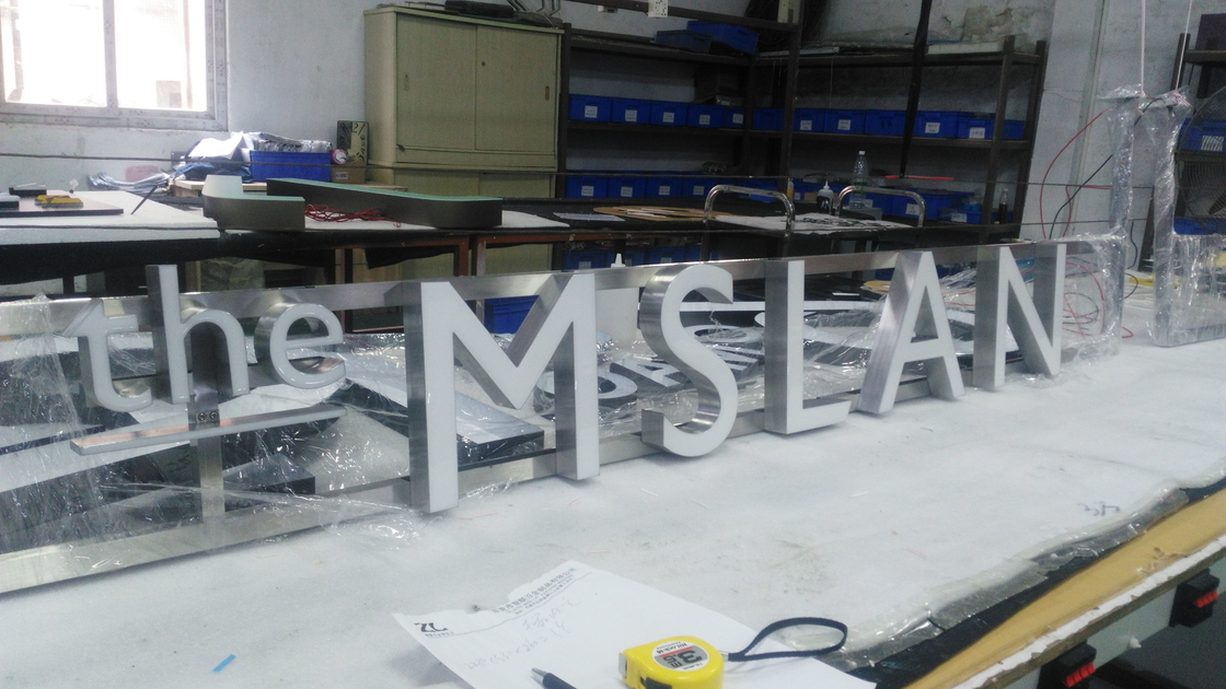 20mm Illuminated Shop Front And Back Lit Channel Letter Sign Stainless Steel Colorful Face Channel Letters