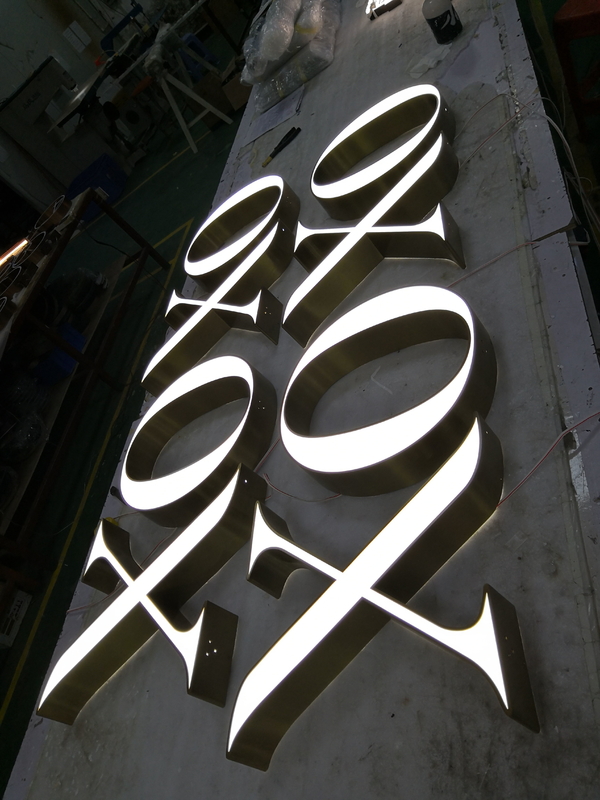 Building Facade UL Front Lit Channel Letter Sign Waterproof 120V 12mm
