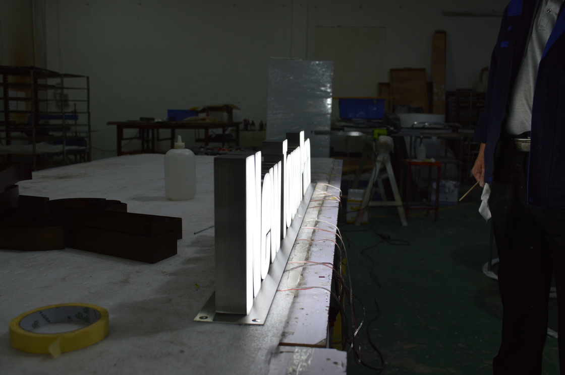 25mm Storefront Sign Letters , Wall Mounted 3D Shop Front Signs