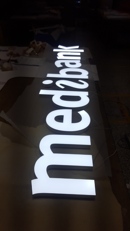 25mm Storefront Sign Letters , Wall Mounted 3D Shop Front Signs