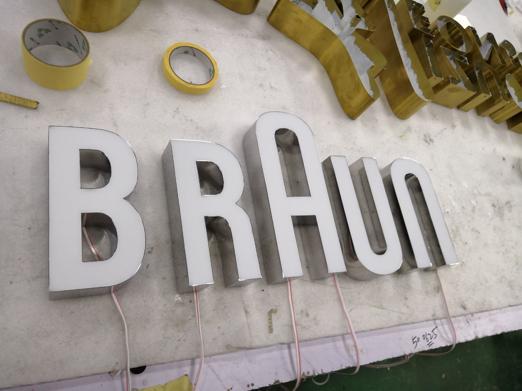 Storefront Front Lit Signage , IP65 Acrylic LED Channel Letter Signs