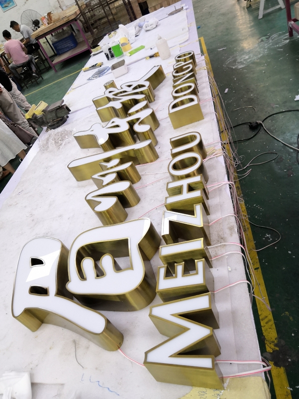 Stud Mounted Front Lit Channel Letter Sign Polycarbonate / Acrylic