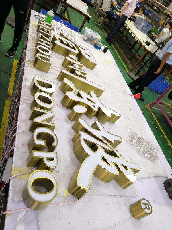 Stud Mounted Front Lit Channel Letter Sign Polycarbonate / Acrylic