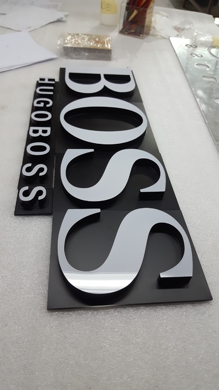 LED 3D Acrylic Letter Sign Board Color Customized RoHs Certificated