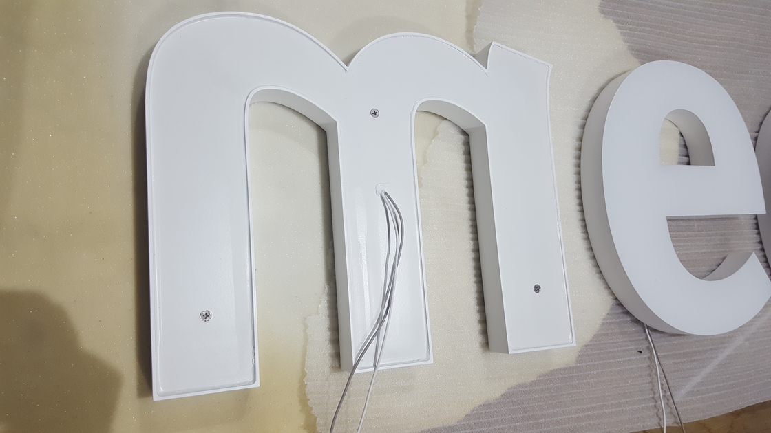 Storefront 3D Acrylic Letters With LED Wall Mounted / Hanging / Free Standing