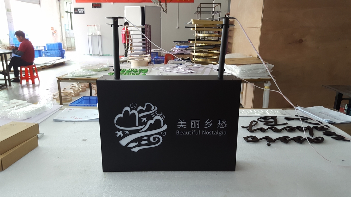 White 8000K Wall Mounted Light Box , 3D Lightbox Signage 2300*420*120mm