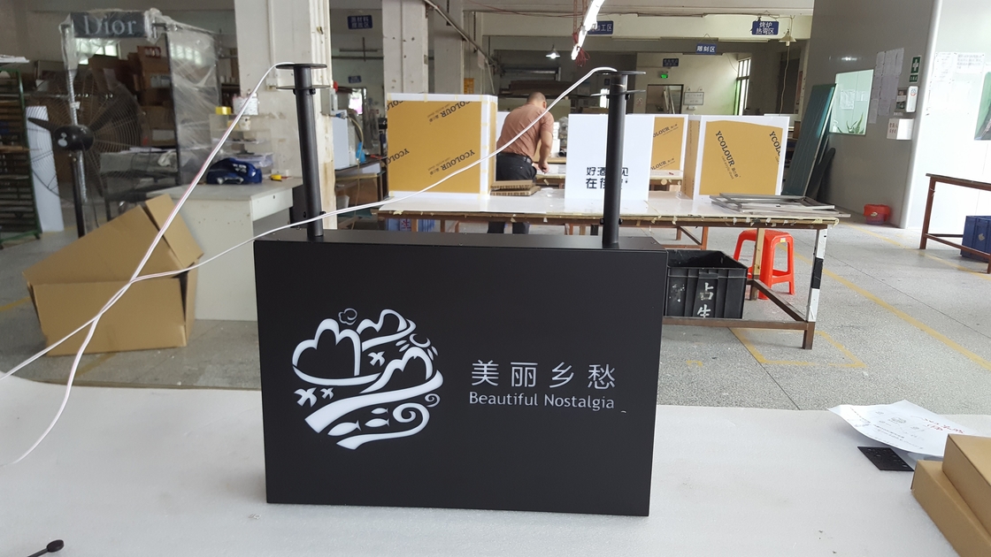 Advertising LED Light Boxes White 9000K Free Standing for shopping mall