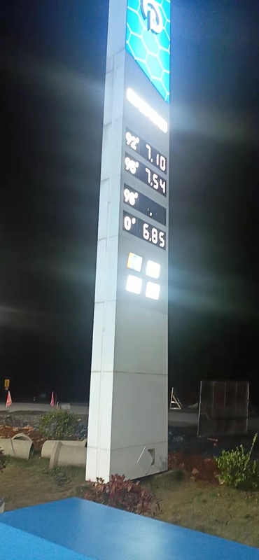 Free Standing Modern Pylon Signs Full Illuminated Aluminum / steel Construction