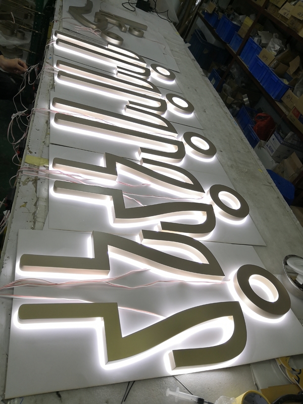Aurora Acrylic Side Lit Channel Letters Electroplated / polished